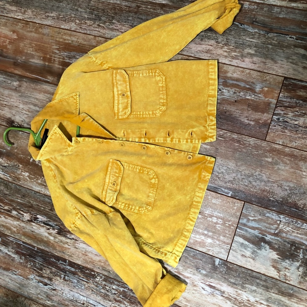 Corduroy cropped jacket